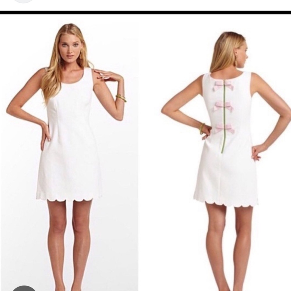 Lily Pulitzer Nina Bow Back White Dress